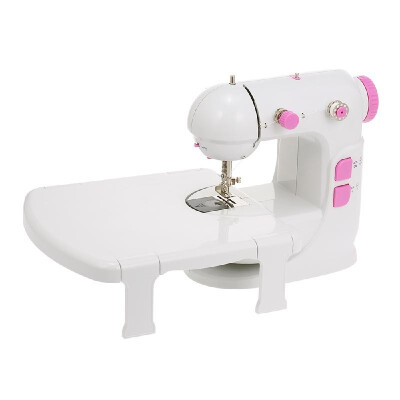 

Mini Sewing Machine Adjustable Double Speed Double Thread Wide Table Cut Wire LED Light Free Arm U-shaped for Sleeves with Pedal S