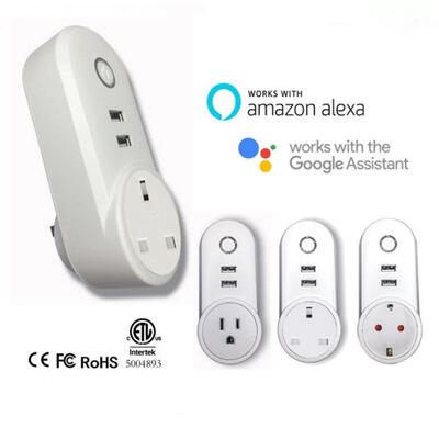 

Alexa Voice WiFi Smart Home Switch Socket APP Mobile Phone Telecontrol Timing UK Plug SocketUK Plug