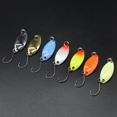 

Saidsome 7Pcs Color Spoon Type Horse Mouth Sequins 3cm25g Multicolor Road Sub-Bait Bait fishing bait fishing lure