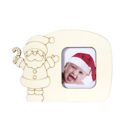 

Gobestart New wooden Christmas Photo Frame Decorations Photo Ornament Table Decor