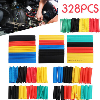 

〖Follure〗Heat Shrink Shrinkable Heatshrink Tube Tubing Wire Sleeve Wrap 328Pcs