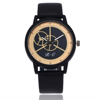 

Couple models gear belt watch rivet quartz watch