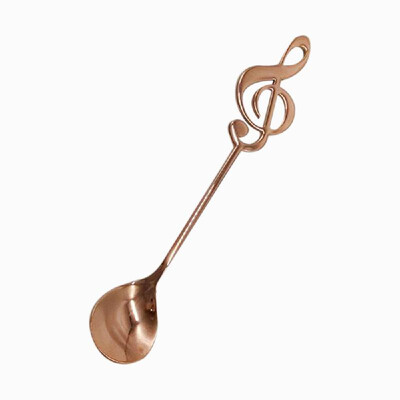 

304 Stainless Steel Musical Note Spoon Coffee Ice Cream Tea Spoon Tableware Mirror Polished Spoon