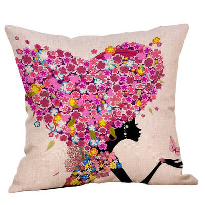 

Floral Linen Cotton Throw Pillow Case Cushion Cover Car Sofa Home Decor 4545CM