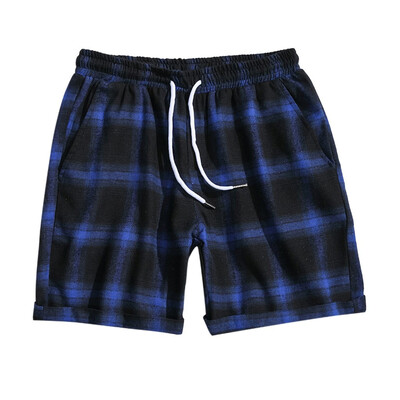 

Tailored Mens Fashion Casual Lattice Leisure Wide Sport Plaid Slim Shorts Pants