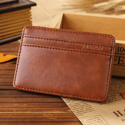 

Tailored Retro Men Leather Magic Money Clip Slim Mens Coin Wallet ID Credit Card Package