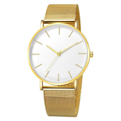 

Erkek Kol Saati Business Watch 2019 New Arrival MenS Mesh Band Stainless Steel Quartz Wristwatch Luxury Minimalist Watches