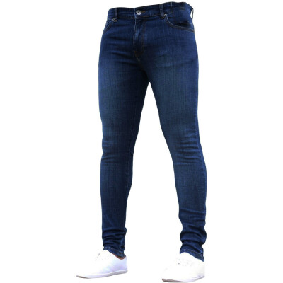 

Gobestart Mens Pure Color Denim Cotton Vintage Wash Hip Hop Work Trousers Jeans Pants