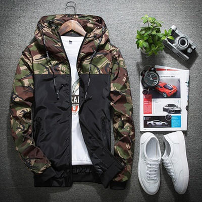 

Men&39s Jacket Casual Thin Hooded Jacket Wind Breaker Spring Autumn Hoodies Men Outdoor Wear Loose Tops