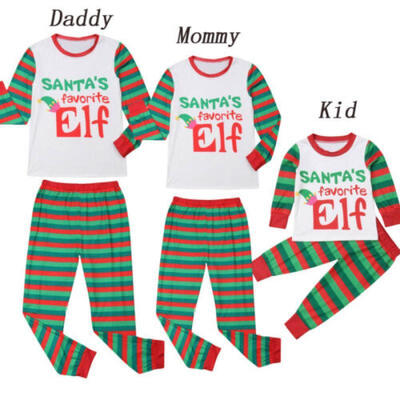 

US Christmas Family Matching Pyjamas PJs Set Cozy Xmas Kids Sleepwear Nightwear