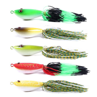 

5pcs 10cm 86g Frog Lures Kit Plastic Artificial Fishing Popper Lure Bait
