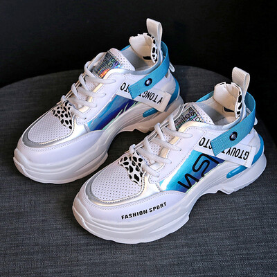 

2019 Chunky Sneakers Platform Women Multi Color Thick Sole Ladies Female Chunky Shoes Women Casual Platform Sneakers 5cm Newest