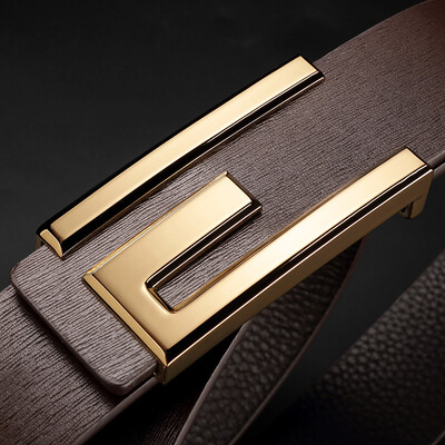 

Guangzhou factory belt mens leather smooth buckle Korean casual belt youth fashion belt men can be customized