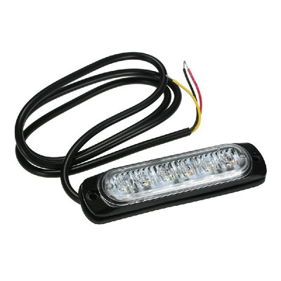 

Car Emergency Light Bars 6 LED Waterproof Emergency Beacon Flash Caution Strobe Light Bar Car SUV Pickup Truck Van White Yellow Li