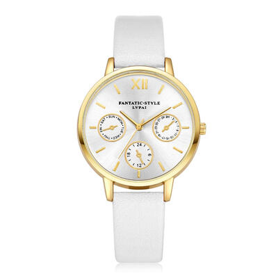 

High Quality Women Watches Golden BorderDial Ladies Quartz Wristwatch Fashion Leather Strap Clock Simple Relogio Feminino50