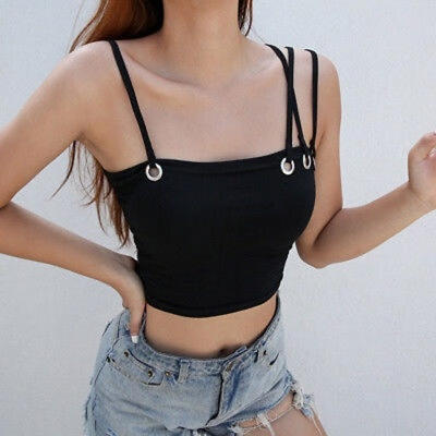 

Women&39s Cropped Vest Cropped Top with Velvet Tank Bra Skinny Black Corset