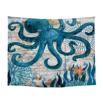 

Toponeto Underwater World Printing Woven Fabric Polyester Tapestry Corridor Blanket