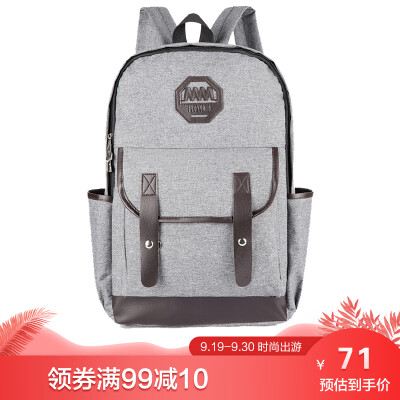 

Moxis MOKIS backpack 1314156 inch large capacity youth casual Korean canvas computer bag MKBB023-D black