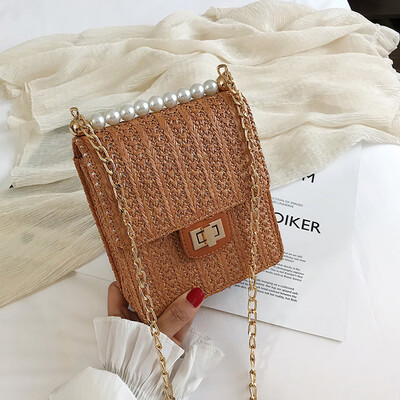 

Tailored Women Vintage Straw Bag Casual Wild Vacation Simple Weave Crossbody Bag