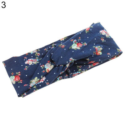 

Fashion Women Yoga Floral Print Knotted Hairband Turban Headband Hair Accessory