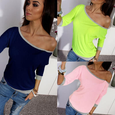 

Fashion Womens Long Sleeve Shirt Casual Pullover Blouse Loose T Shirt