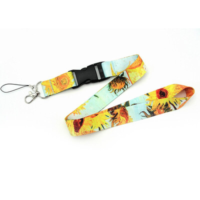 

New 1pcs Van Gogh painting art Lanyard Neck Key Strap for Phone Keys ID Card Cartoon Lanyards Keychain