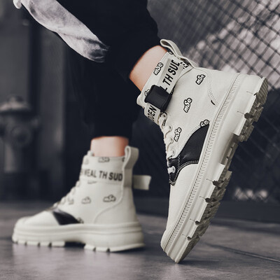 

Martin Boots Mens High Boots fall&Winter Mens shoes Boots 2019 New British Desert boots trendy Mens Boots
