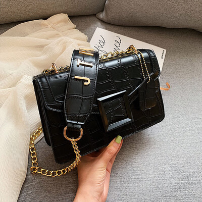 

Ins texture Korean version fashion chain womens bag 2019 new bag leisure small square bag single shoulder oblique satchel bag