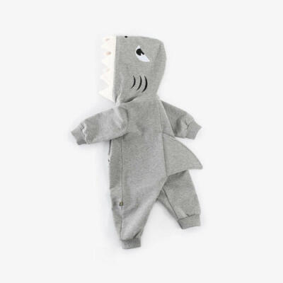 

Unisex Baby Winter Shark Romper Jumpsuit Boy Girl Hooded Sweater Clothes Outfits