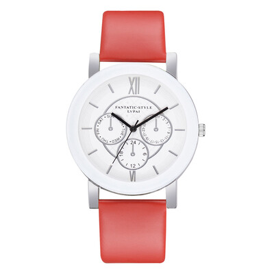 

High Quality Watches Women Simple Scale Dial Ladies Quartz Wristwatch Featured Clock Leather Strap Business Zegarki Damskie