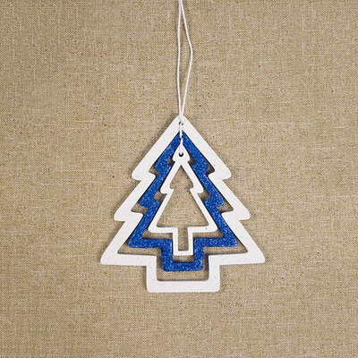 

Colorful Multi Type Christmas Wooden Gold Powder Ring Pendants