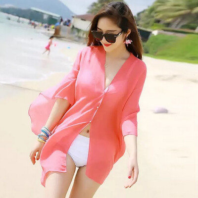 

Gobestart Women Chiffon Beach Cover up Swimsuit Kimono Cardigan Shawl Beach Wrap Cover up