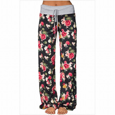 

Multicolor high waist floral print retro loose leggings