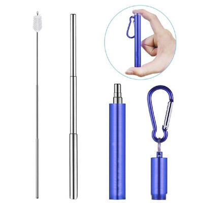 

Foldable Drinking Straw Collapsible Reusable Straws with Storage Box Travel Outdoor Household Home Kitchen Bar Accessories