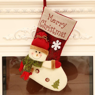 

Christmas Stockings Christmas Socks Gift Bag Christmas Tree Decoration Santa Claus Snowman