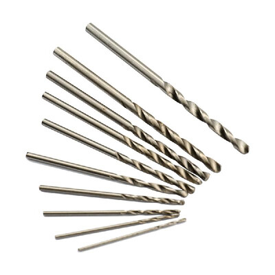 

10pcs Twist Drill of 5 Specifications Straight Shank Hand Aiguille Special for Drilling&Bearizing with Electric Drills