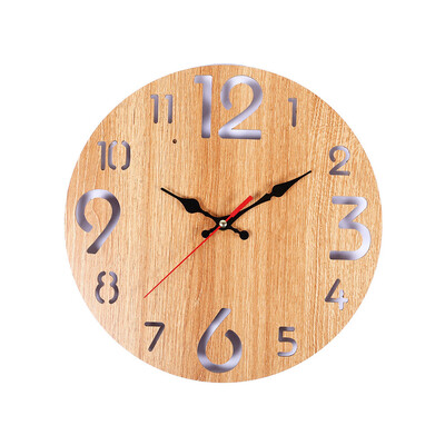 

Gobestart Vintage Rustic Wooden Wall Clock Antique Shabby Retro Home Kitchen Room Decor
