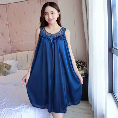 

Womens Robe Dress Lingerie Nightdress Sleeveless Casual Nightgown Sleepwear 2019