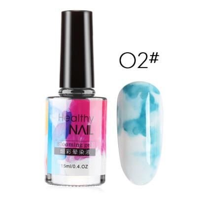 

15 ML Watercolor Ink Nail Polish Blooming Gel Smoke Effect Smudge Bubble DIY Varnish Manicure Nail Art Set Easy to wear