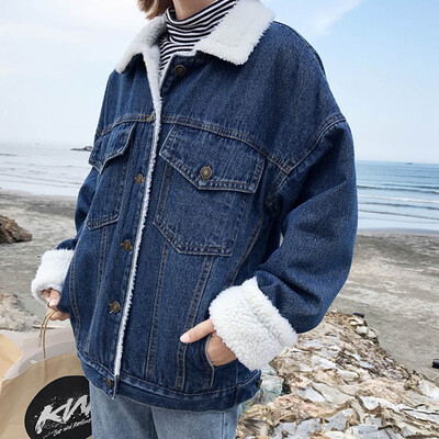 

Toponeto Womens Retro Button Bomber Jacket Casual Coat Outwear BUL