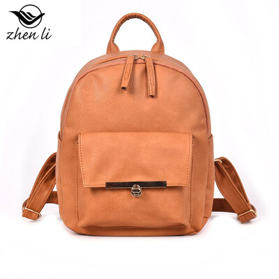 

New retro style PU shoulder bag handbags popular simple sewing line womens backpack