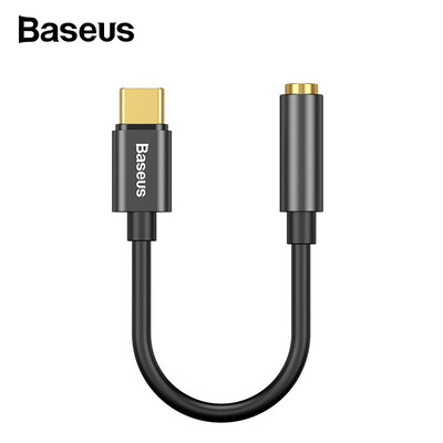 

Baseus Type-C Male to 35mm Female audio cable adapter for mobile phone AUX jack headphone adapter for Type-C