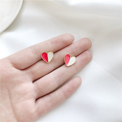 

2019 new summer brand design hand-made embossed love small earrings generous minimalist gift Korean earrings for women