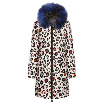 

Toponeto Womens Winter Print Long Down Cotton Ladies Hooded Coat Quilted Jacket Outwear