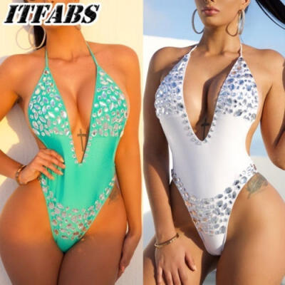 

Womens One Piece Push Up Padded Bra Bikini Monokini Swimwear Swimsuit Beachwear