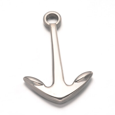 

Smooth Surface 304 Stainless Steel Pendants Anchor Stainless Steel Color 38x245x3mm Hole 45mm