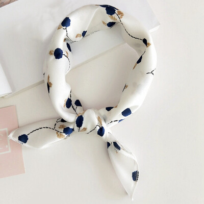 

Silk Scarf Women Spring Summer Retro Scarf Multicolor Head Scarf Stripe Design Print Kerchief Woman Neck Shawl Wraps Echarpe