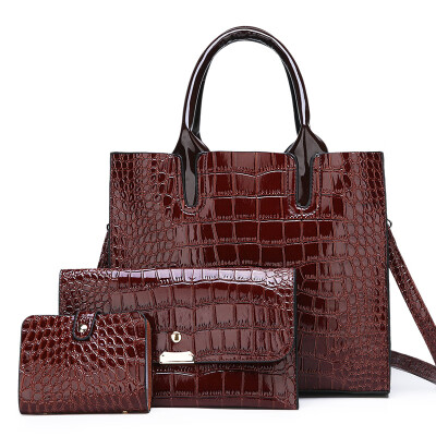 

Low-cost new womens bag European&American fashion embossed mother bag shoulder diagonal multi-piece cross-border bag