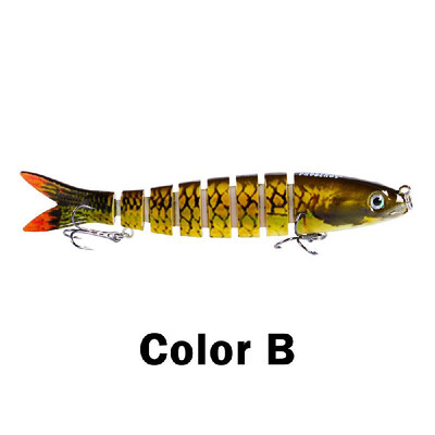 

1328cm 19g Fishing Lure Hard Bait 8 Segments Swimbait Crankbait Artificial Fishing Lure Bait with Treble Hooks