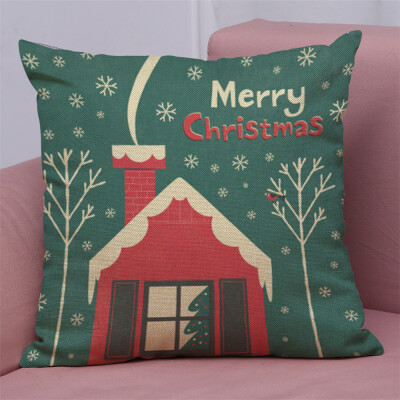 

Tailored New Christmas Cotton Linen Pillow Case Sofa Cushion Cover Home Decor